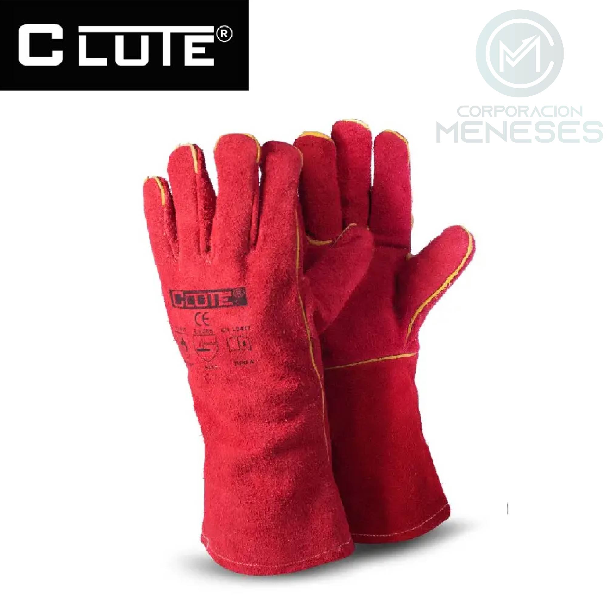 Guante de Soldador RED DEMON CLUTE Cuero Descarne 14″