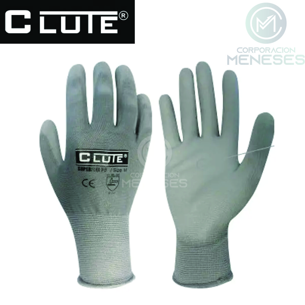 Guante Super Flex PU Gris CLUTE