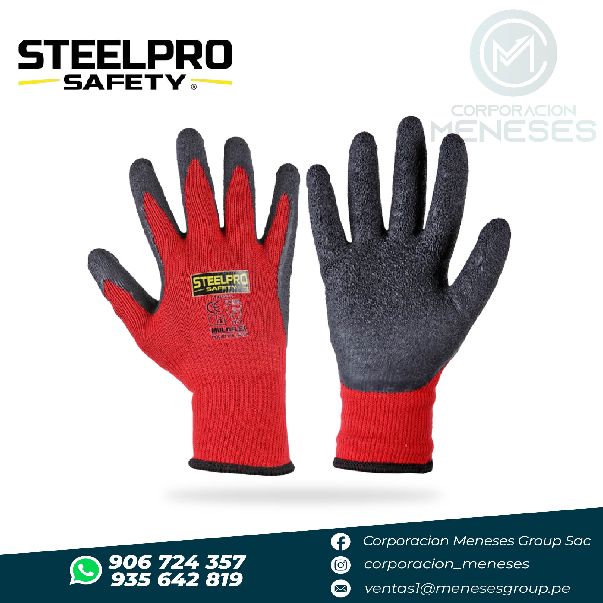 Sugerencia: Guante Multiflex Látex Rojo Rugoso | STEELPRO