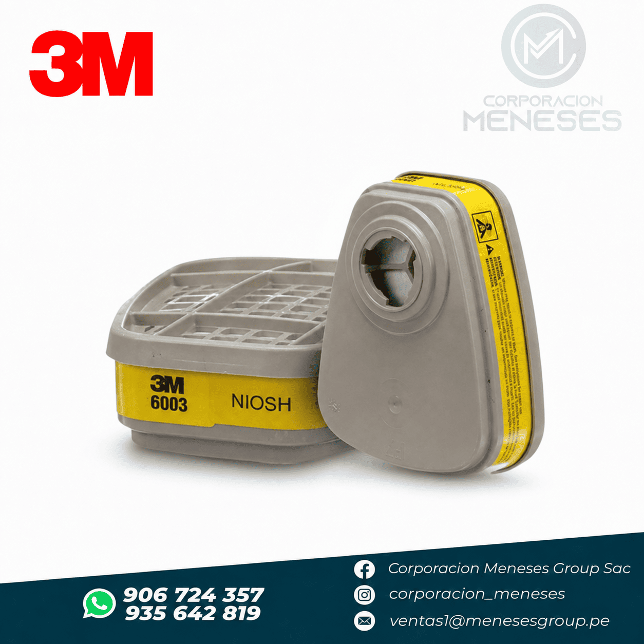 Cartucho para Vapores Orgánicos y Gases Ácidos 6003 | 3M